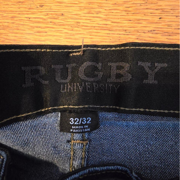 Rugby University Slim Fit Jeans Mens Flex Waist Size 32x32 Stretch Flex Comfort - Picture 3 of 9